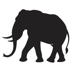 Fototapeta premium Elephant Silhouette vector Illustration