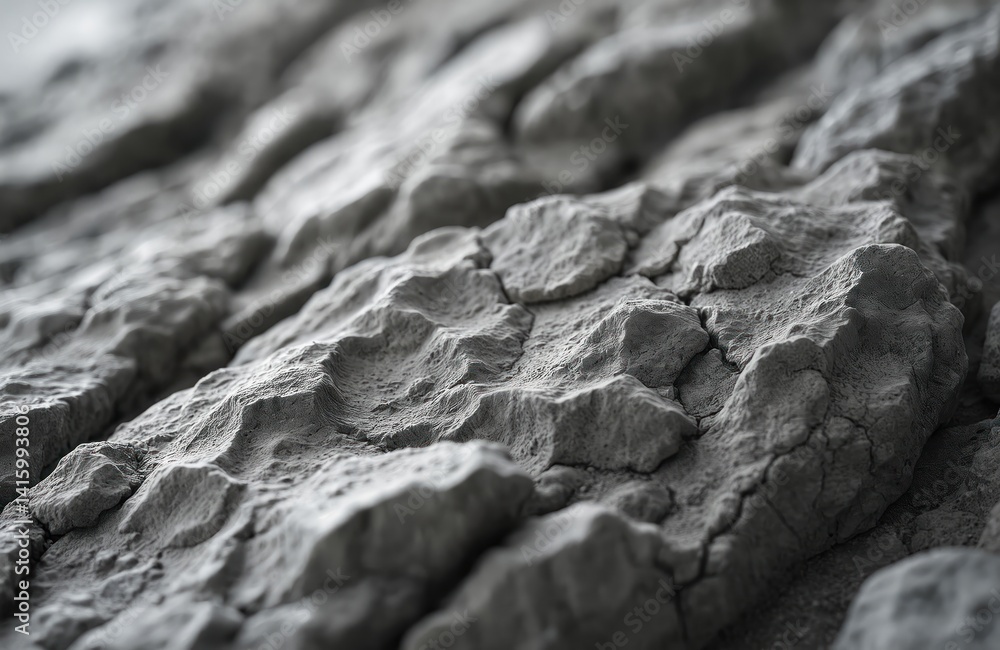 Poster close-up of gray rock texture. grunge stone background with rough rugged surface. natural stone text