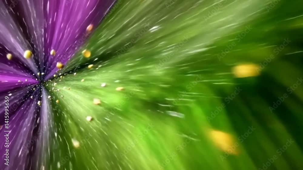 Poster spinning cosmic debris creates vibrant patterns in space generative ai