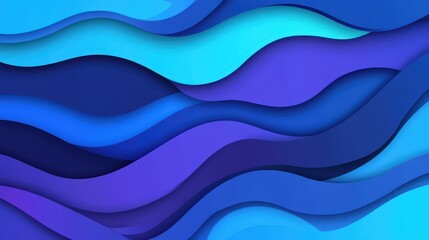 Fototapeta premium Discover a sleek blue abstract tech design with wavy lines, perfect for modern digital banners and minimalist illustrations.