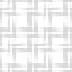 Traditional Cool light grey & Dark white Seamless Tartan Fabric Design