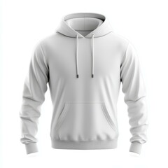 This mens white long sleeve hoodie mockup showcases a stylish design, perfect for casual wear or branding purposes.
