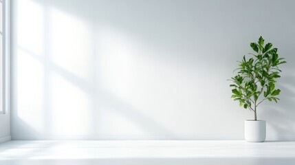 Obraz premium Minimalist interior scene with natural light
