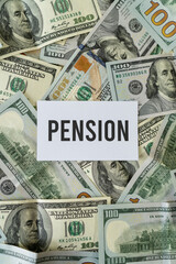 Concept of having pension income. Vertical shot.