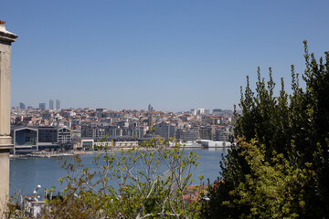 Panoramic View of Istanbul City and Golden Horn