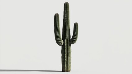 Cactus model made of building blocks in a creative 3d design, representing arid landscape and playful architecture. Ideal for educational purposes about desert environments.