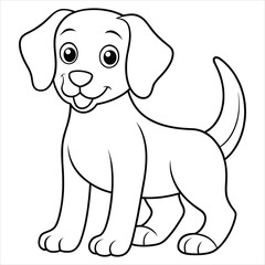 Dog Coloring Page for Kids