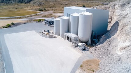 Industrial plant with storage tanks