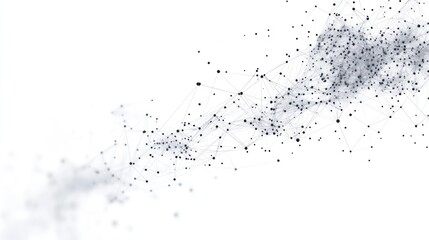 Obraz premium Abstract visualization of network connections on a clean white background