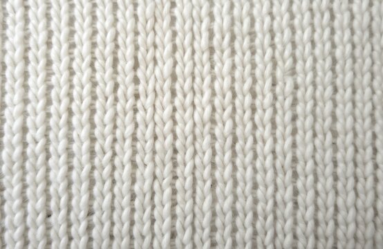 White knitted wool texture background. Crochet cotton fabric woven canvas texture. Woolen textile, warm knitwear sweater detail close-up. Soft fashion clothing.