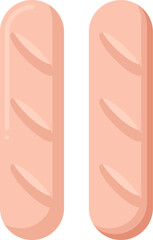 baguettes illustration on a white background  