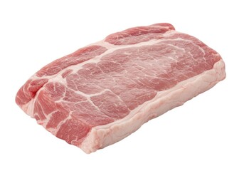 Fresh raw pork loin steak isolated on white background