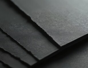 Detail scan black paper with toner ink printing lines. Photo overlay with scanning texture, torn edges. Grunge, old texture. Vintage background for design, poster, advertising.