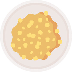butter corn illustration on a white background     