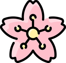 cherry blossom illustration on a white background     