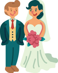 couple illustration on a white background     