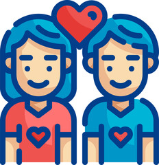 couple illustration on a white background     