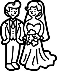 couple illustration on a white background  