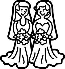 couple illustration on a white background   