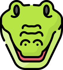 crocodile illustration on a white background  