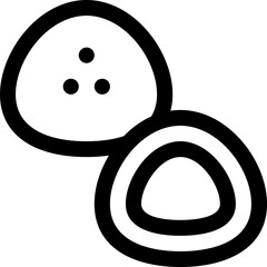 Daifuku illustration on a white background   