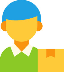 delivery courier illustration on a white background     