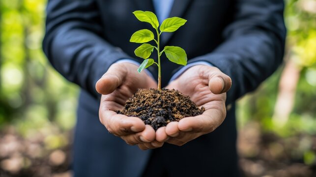 A business leader presenting carbon footprint accounting tools to colleagues, showing them how to measure and reduce their company carbon emissions effectively