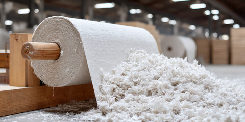 Paper Recycling. The process of making paper on a frame from recycled paper pulp