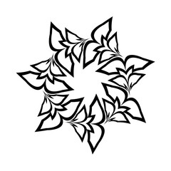 Flower design pattern on white background