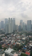 Fototapeta premium Jakarta, Indonesia – April 17, 2025: A cityscape view of Indonesia capital city Jakarta 