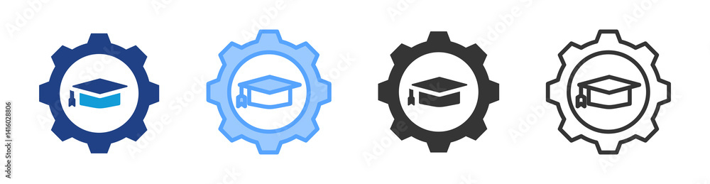 Aufkleber system icon set multiple style collection