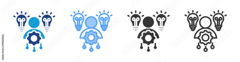 Poster New Generation icon set multiple style collection