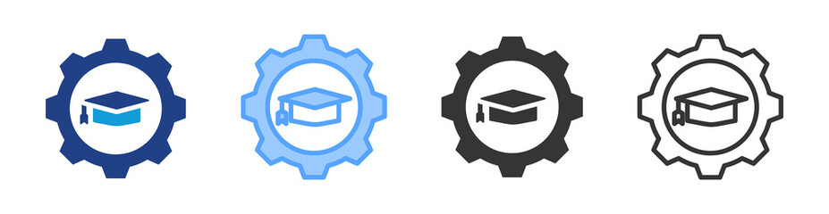 System icon set multiple style collection