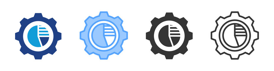 Sector icon set multiple style collection