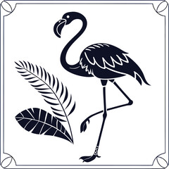 vector illustration of a flamingo