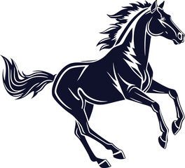 black horse vector illustration