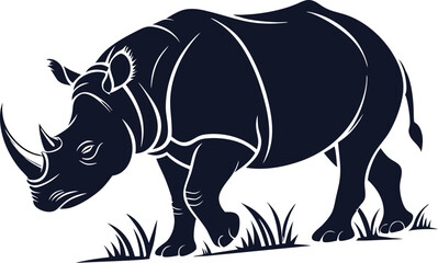 rhino on a white background