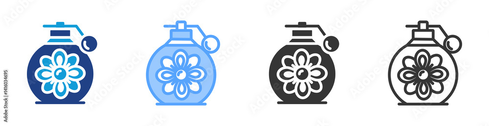 Poster fragances icon set multiple style collection