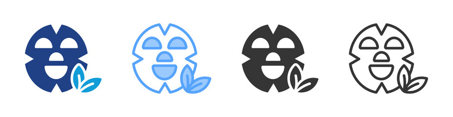 Facial Mask icon set multiple style collection