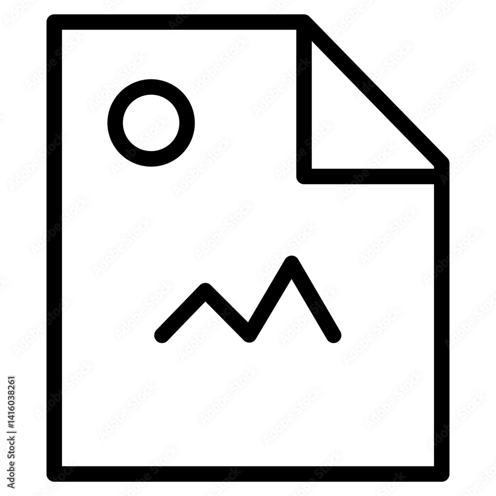Poster accept file image line icon