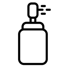 Paint Roller Spray Line Icon