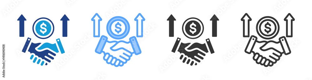 Poster Acquisition icon set multiple style collection