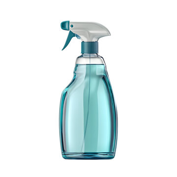 Blue Spray Bottle Product Packaging Design for Cleaning Supplies