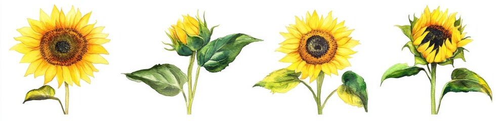 Obraz premium Vibrant Sunflower Illustrations