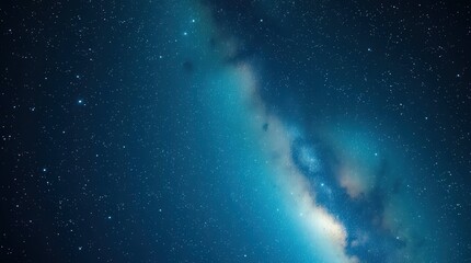 Naklejka premium Starry night sky with Milky Way galaxy.