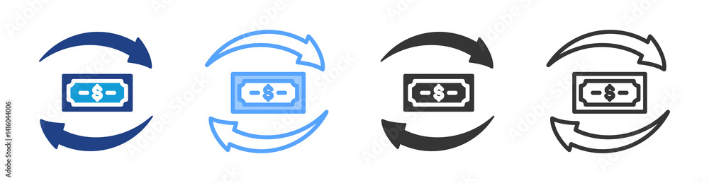 Aufkleber transfer icon set multiple style collection