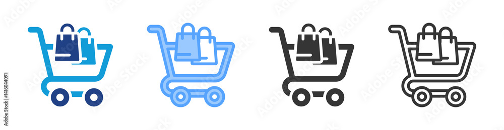 Poster Shipping icon set multiple style collection