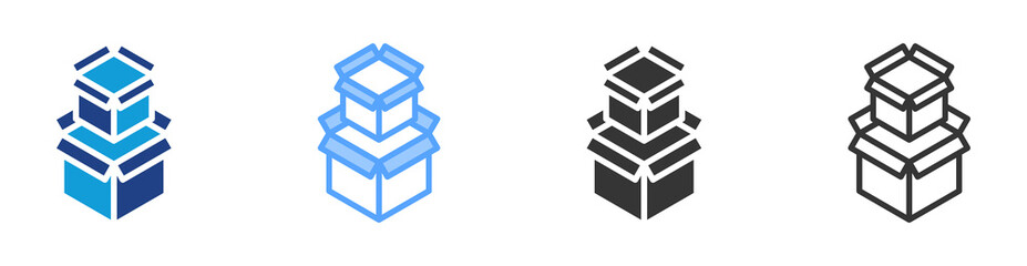 Goods icon set multiple style collection