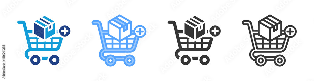 Poster Item icon set multiple style collection