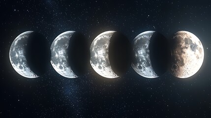 Lunar Phases: A Celestial Ballet of Light and Shadow
